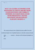WGU C211 Global Economics for Managers OA and PA Questions&comma; Answers and Rationales 2027