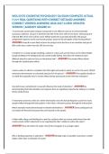 WGU D570 Cognitive Psychology OA Questions&comma; Answers and Rationales 2027