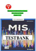 TEST BANK For Management Information Systems&comma; 10th Edition by Hossein Bidgoli&comma; Verified Chapters 1 - 14&comma; Complete Newest Version&NewLine;