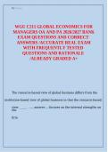 WGU C211 Global Economics for Managers OA and PA Questions&comma; Answers and Rationales 2027&NewLine;