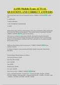 AAMS Module Exam ACTUAL &NewLine;QUESTIONS AND CORRECT ANSWERS