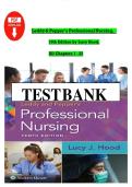 Test Bank - Leddy and Pepper's Professional Nursing&comma; 10th Edition &lpar;Hood&comma; 2022&rpar;&comma; Chapter 1-22 &vert; All Chapters&NewLine;