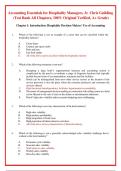 Accounting Essentials for Hospitality Managers&comma; 3rd Edition by Chris Guilding &ndash; Test Bank Questions and Verified Answers
