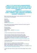 WGU C175 D426 Data Management Foundations OA Questions&comma; Answers and Rationales 2027