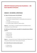 WGU D315 Network and Security Foundations &mdash; OA &NewLine;Exam Questions & Answer