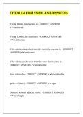 CHEM 134 Final EXAM AND ANSWERS
