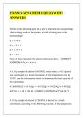 EXAM 3 GEN CHEM I &lpar;QUIZ&rpar; WITH ANSWERS