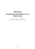 WGU D102 Financial Accounting OA &plus; Excel Walkthrough Questions with Detailed Answers&vert; Latest Update