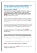 WGU D570 Cognitive Psychology OA Questions&comma; Answers and Rationales 2027