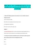 BIOCHEM 210 COMPREHENSIVE EXAM&NewLine;&lpar;MODULES 1-8&rpar; EXAM QUESTIONS AND&NewLine;ANSWERS