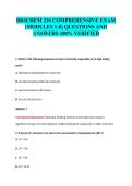 BIOCHEM 210 COMPREHENSIVE EXAM&NewLine;&lpar;MODULES 1-8&rpar; QUESTIONS AND&NewLine;ANSWERS 100&percnt; VERIFIED