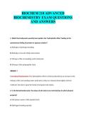 BIOCHEM 210 ADVANCED&NewLine;BIOCHEMISTRY EXAM QUESTIONS&NewLine;AND ANSWERS