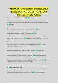 MPOETC Certification Practice Test 1 &NewLine;Exam ACTUAL QUESTIONS AND &NewLine;CORRECT ANSWERS