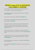 MPOETC Exam ACTUAL QUESTIONS &NewLine;AND CORRECT ANSWERS