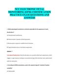 NCC ELECTRONIC FETAL&NewLine;MONITORING &lpar;EFM&rpar; CERTIFICATION&NewLine;PRACTICE EXAM QUESTIONS AND&NewLine;ANSWERS