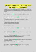 MPOETC Exam UPDATED QUESTIONS &NewLine;AND CORRECT ANSWERS