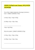 CHEM 134 final exam &lpar;Janusa&comma; SFA&rpar; WITH ANSWERS