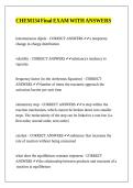 CHEM134 Final EXAM WITH ANSWERS
