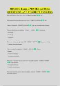 MPOETC Exam UPDATED ACTUAL &NewLine;QUESTIONS AND CORRECT ANSWERS