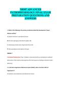 NR507 ADVANCED&NewLine;PATHOPHYSIOLOGY FINAL EXAM&NewLine;PREPARATION QUESTIONS AND&NewLine;ANSWERS