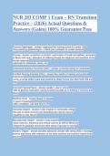 Testbank NUR283 Comp 1 Exam 2026 Galen RN Transition Q&A Rationales&NewLine;&NewLine;
