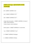 CHEM 134 Exam 1 QUESTIONS WITH ANSWERS