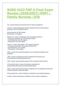 Testbank NURS5433 FNP II Final Exam 2026 2027 UTA Family Nursing Q&A&NewLine;&NewLine;