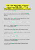 WGU D684- Introduction to Computer &NewLine;Science Exam UPDATED ACTUAL &NewLine;QUESTIONS AND CORRECT ANSWERS