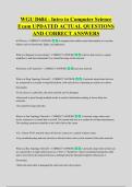 WGU D684 - Intro to Computer Science &NewLine;Exam UPDATED ACTUAL QUESTIONS &NewLine;AND CORRECT ANSWERS