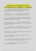 AAMS Exam 3 UPDATED ACTUAL &NewLine;QUESTIONS AND CORRECT ANSWERS