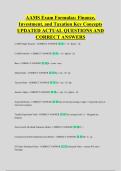 AAMS Exam Formulas&colon; Finance&comma; &NewLine;Investment&comma; and Taxation Key Concepts &NewLine;UPDATED ACTUAL QUESTIONS AND &NewLine;CORRECT ANSWERS