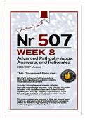 NR 507 Advanced Pathophysiology Full Course Package Deal 