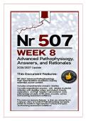 NR 507 Advanced Pathophysiology&colon; Week 8 High-Yield Questions&comma; Answers&comma; & Rationales 2026&sol;2027 Update
