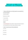 SERVSAFE ALCOHOL EXAM&NewLine;QUESTIONS AND ANSWERS 2026