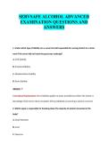 SERVSAFE ALCOHOL ADVANCED&NewLine;EXAMINATION QUESTIONS AND&NewLine;ANSWERS
