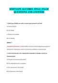 SERVSAFE ALCOHOL FINAL EXAM&NewLine;QUESTIONS AND ANSWERS
