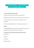 SERVSAFE ALCOHOL EXAM PACKAGE DEAL 100&percnt; VERIFIED