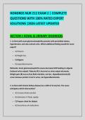 HONDROS NUR 212 EXAM 2 &vert; COMPLETE &NewLine;QUESTIONS WITH 100&percnt; RATED EXPERT &NewLine;SOLUTIONS &vert;2026 LATEST UPDATED 