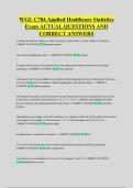 WGU C784 Applied Healthcare Statistics &NewLine;Exam ACTUAL QUESTIONS AND &NewLine;CORRECT ANSWERS