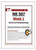 NR 507 Advanced Pathophysiology&colon; Week 1 High-Yield Questions&comma; Answers&comma; & Rationales 2026&sol;2027 Update