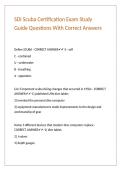 SDI Scuba Certification Exam Study Guide Questions With Correct Answers&period;