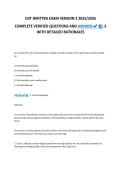 CNT WRITTEN EXAM VERSION 3 2025&sol;2026&NewLine;COMPLETE VERIFIED QUESTIONS AND ANSWER-S&NewLine;WITH DETAILED RATIONALES