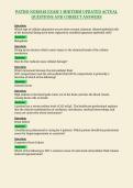 PATHO NGR6140 EXAM 1 MIDTERM UPDATED ACTUAL&NewLine;QUESTIONS AND CORRECT ANSWERS