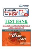 TEST BANK for ECGs Made Easy 7th Edition by Barbara J Aehlert isbn 978-0323794251