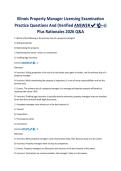 Illinois Property Manager Licensing Examination&NewLine;Practice Questions And &lpar;Verified ANSWER-s&rpar;&NewLine;Plus Rationales 2026 Q&A