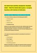 NYS INFECTION CONTROL MANDATED TRAINING &NewLine;EXAM &ndash; PRACTICE EXAM 2026 Update &vert; Complete &NewLine;Questions with Solutions & Rationales