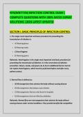 NYS&lpar;WRITTEN&rpar; INFECTION CONTROL EXAM &vert; &NewLine;COMPLETE QUESTIONS WITH 100&percnt; RATED EXPERT &NewLine;SOLUTIONS &vert;2026 LATEST UPDATED