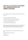 MEDSURG VATI Assessment Exam &ndash; Comprehensive Medical-Surgical Nursing Practice Questions with 100&percnt; Verified Correct Solutions