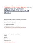 NR507 Advanced Pathophysiology Midterm Exam &ndash; NR507 &ndash; Comprehensive Practice Questions with 100&percnt; Verified Correct Answers