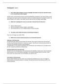 Collegeanotities Pedagogiek & Opvoedkunde Les 1 &vert; NHA &vert; 2025&sol;2026